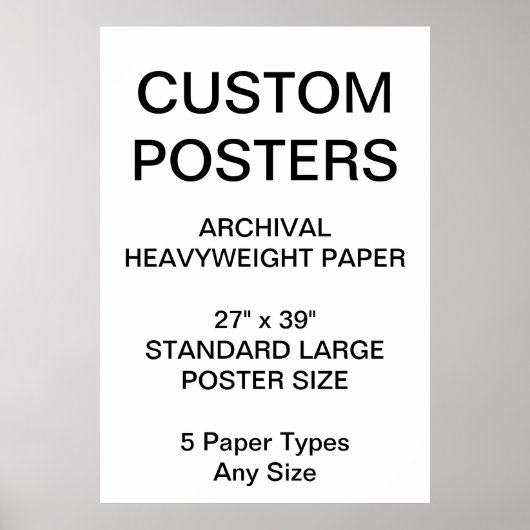 カスタム27パーソナライズされた"x39"アーカイブ紙ポスター ポスター (正面)