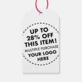 カスタム28%オフ一括買ディスコア赤twine白 ギフトタグ (裏面)