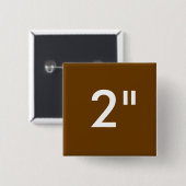 カスタム2"インチの正方形のバッジのブランクのテンプレートブラウン 缶バッジ (正面&裏面)