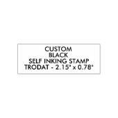 カスタム2.15"x0.78インチTrodat 4913 Self-Inking Stamp セルフインキングスタンプ (デザイン)