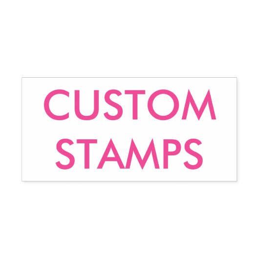 カスタム2.9インチx 1.4インチ自己インク式スタンプPINKインク セルフインキングスタンプ (デザイン)