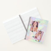 カスタム2-Photoコラージュとスクリプモダント名 ノートブック (内部)