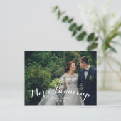 カスタム2 Photo Merci Beaucoup's 結婚 Thank You ポストカード (スタンド正面)