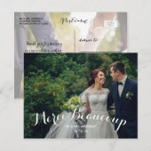 カスタム2 Photo Merci Beaucoup's 結婚 Thank You ポストカード (正面/裏面)