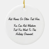 カスタム3つのGIrls、2つの犬の休日オーナメント セラミックオーナメント (裏面)