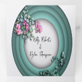 カスタム3つ折り文字折り結婚式招待状 三つ折り招待状 (内部最初)