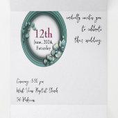 カスタム3つ折り文字折り結婚式招待状 三つ折り招待状 (内部中)