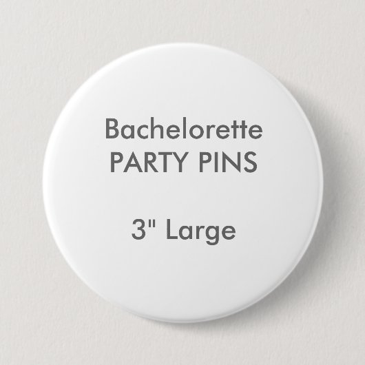 カスタム3インチラージラウンドバチェロレッテピン 缶バッジ (正面)