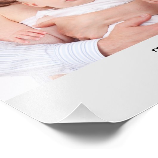 カスタム3セクション家族の写真コラージュ四角形 フォトプリント (角)