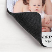 カスタム3セクション家族の写真コラージュ四角形 マウスパッド (コーナー)