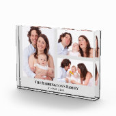 カスタム3セクション家族の写真コラージュ灰色のフレーム フォトブロック (右)