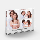 カスタム3セクション家族の写真コラージュ灰色のフレーム フォトブロック (左)