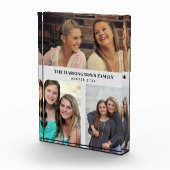 カスタム3セクション家族の写真コラージュ灰色のフレーム フォトブロック (右)