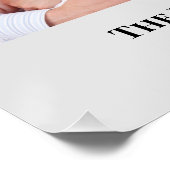 カスタム3セクション家族の写真コラージュ灰色のフレーム ポスター (コーナー)