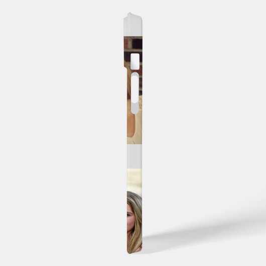 カスタム3セクション家族の写真コラージュ灰色のフレーム Case-Mate iPhoneケース (裏面 / 左)