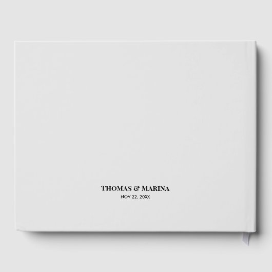 カスタム3セクション家族の写真コレージ結婚ズ ゲストブック (裏面)