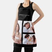 カスタム3セクション家族フォトコラージブラックフレーム エプロン (インサイチュ)
