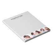 カスタム3セクション家族フォトコラージブラックフレーム ノートパッド (アングル)