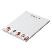 カスタム3セクション家族フォトコラージブラックフレーム ノートパッド (回転)