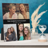 カスタム3セクション家族フォトコラージブラックフレーム フォトプラーク (側面)