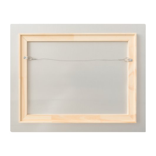 カスタム3セクション家族フォトコラージブラックフレーム メタルプリント (裏面)