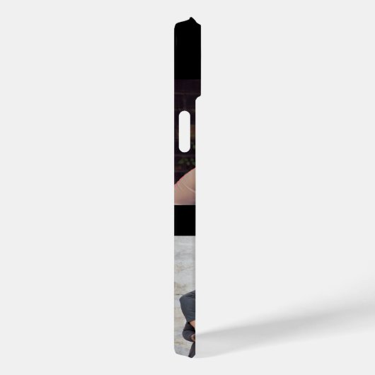 カスタム3セクション家族フォトコラージブラックフレーム Case-Mate iPhoneケース (裏面 / 右)