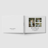 カスタム3セクション家族フォトコラージュ結婚ズ ゲストブック (全面)