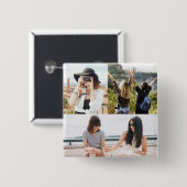 カスタム3フォトコラージボタン 缶バッジ (正面&裏面)