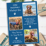 カスタム3フォトコラージュのペット犬のレビュー年 シーズンカード<br><div class="desc">動物愛好家やペットの飼い主に最適な最新ホリデーカードコレクションをご紹介！私たちの「親しみのこもった素晴らしい年」カードは、あなたの毛皮の家族を可愛モダンく、そしておもしろい方法で示す。このカードはスタイリッシュフェスティバルで、年間を通して家族のペットの写真コラージュを特色にしている。私たちのカードは祝ペットが私たちの生活に持ち込む喜びのために設計される，特にホリデーシーズンの間。これらのカードは、愛する人とレビューであなたの一年を共有するのに最適であり、あなたのペットと一緒に楽しんだすべてのおもしろいの冒険を強調する。あなたは犬や猫の飼い主が来ても、私たちのホリデーカードは受け取った全ての顔にスマイルをもたらす。お気に入りシンプルの友達の個性を取り込むエレガントデザイン、またはおもしろいと1つよくはしゃぐのから選択しなさい。犬や猫、その他のペットから、私たちのカードは休日の応援を広め、愛する仲間を見せるのに最適な方法である。COPYRIGHT © 2021 Judy Burrows,  Black Dog Art - All Rights Reserved.カスタム3フォトコラージュのペット犬の年レビューのホリデーカード</div>