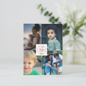 カスタム3フォトコラージュハッピーイースター シーズンポストカード (スタンド正面)