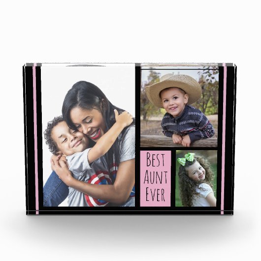 カスタム3フォトコラージュ最高のアントエバー   フォトブロック (正面)