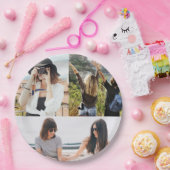 カスタム3フォトコラージュ紙プレート ペーパープレート (パーティー)