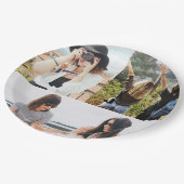 カスタム3フォトコラージュ紙プレート ペーパープレート (アングル)