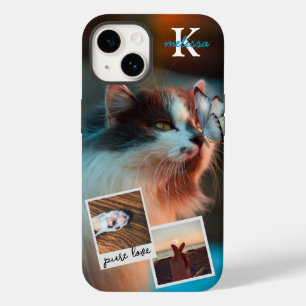カスタム3フォトコラージュPETモノグラム名及び引用文 Case-Mate iPhone 14ケース