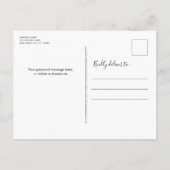 カスタム3フォトニューホームブループレイドホリデームービング 案内ポストカード (裏面)