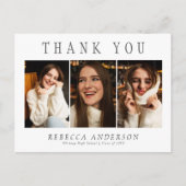カスタム3フォトミニマル卒業ありがとう ポストカード (正面)
