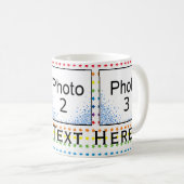 カスタム3フォトレインボースターズ&ブルーダイヤモンドコーヒー コーヒーマグカップ (正面右)