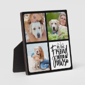 カスタム3ペットフォトコラージュ最高の友犬の恋人 フォトプラーク (正面)