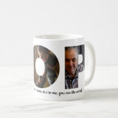 カスタム3ポップ・アートの写真コラージュ引用文父の日 コーヒーマグカップ (正面右)