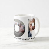 カスタム3ポップ・アートの写真コラージュ引用文父の日 コーヒーマグカップ (正面右)