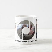 カスタム3ポップ・アートの写真コラージュ引用文父の日 コーヒーマグカップ (中央)