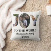 カスタム3モダン枚の写真コラージュ喜び世界 クッション (ブランケット)