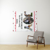 カスタム3モダン枚の写真コラージュ喜び世界 タペストリー (インサイチュ(横))