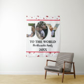 カスタム3モダン枚の写真コラージュ喜び世界 タペストリー (インサイチュ)