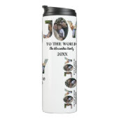 カスタム3モダン枚の写真コラージュ喜び世界 タンブラー (回転右)