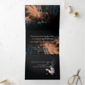 カスタム3倍結婚式招待状 三つ折り招待状 (内部)