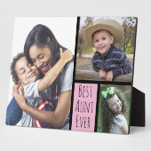 カスタム3写真コラージュおば最高のエバ フォトプラーク (側面)