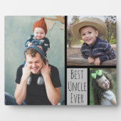 カスタム3写真コラージュ最高の叔父Ever フォトプラーク (正面)