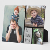 カスタム3写真コラージュ最高の叔父Ever フォトプラーク (側面)