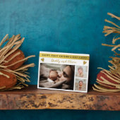 カスタム3写真コラージュHappy First Father's Day フォトプラーク (側面)